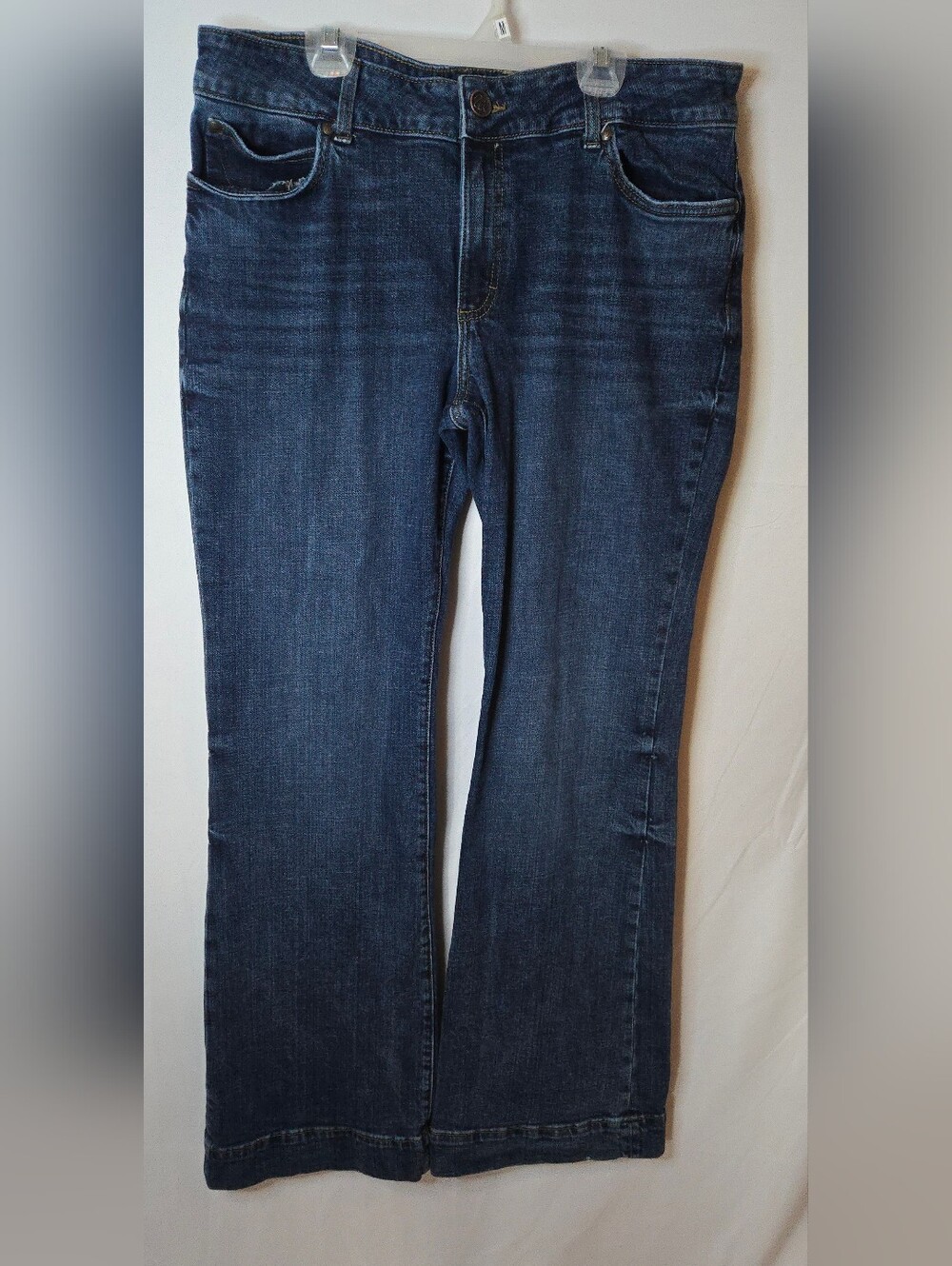 Wrangler Bootcut Flare Trouser High Waist Dark Blue Denim Jeans Women's 15/34